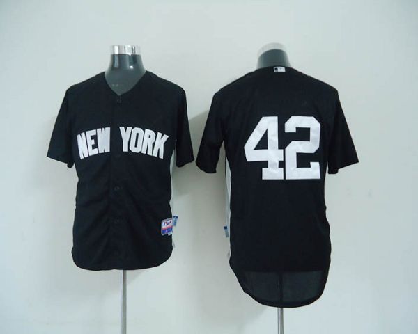 Yankees #42 Mariano Rivera Black 2011 Road Cool Base BP Stitched MLB Jersey - Click Image to Close